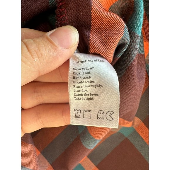 Flylow Women's Multicolor Plaid Button Up Collared Long Sleeve Shirt - XS - Picture 5 of 9